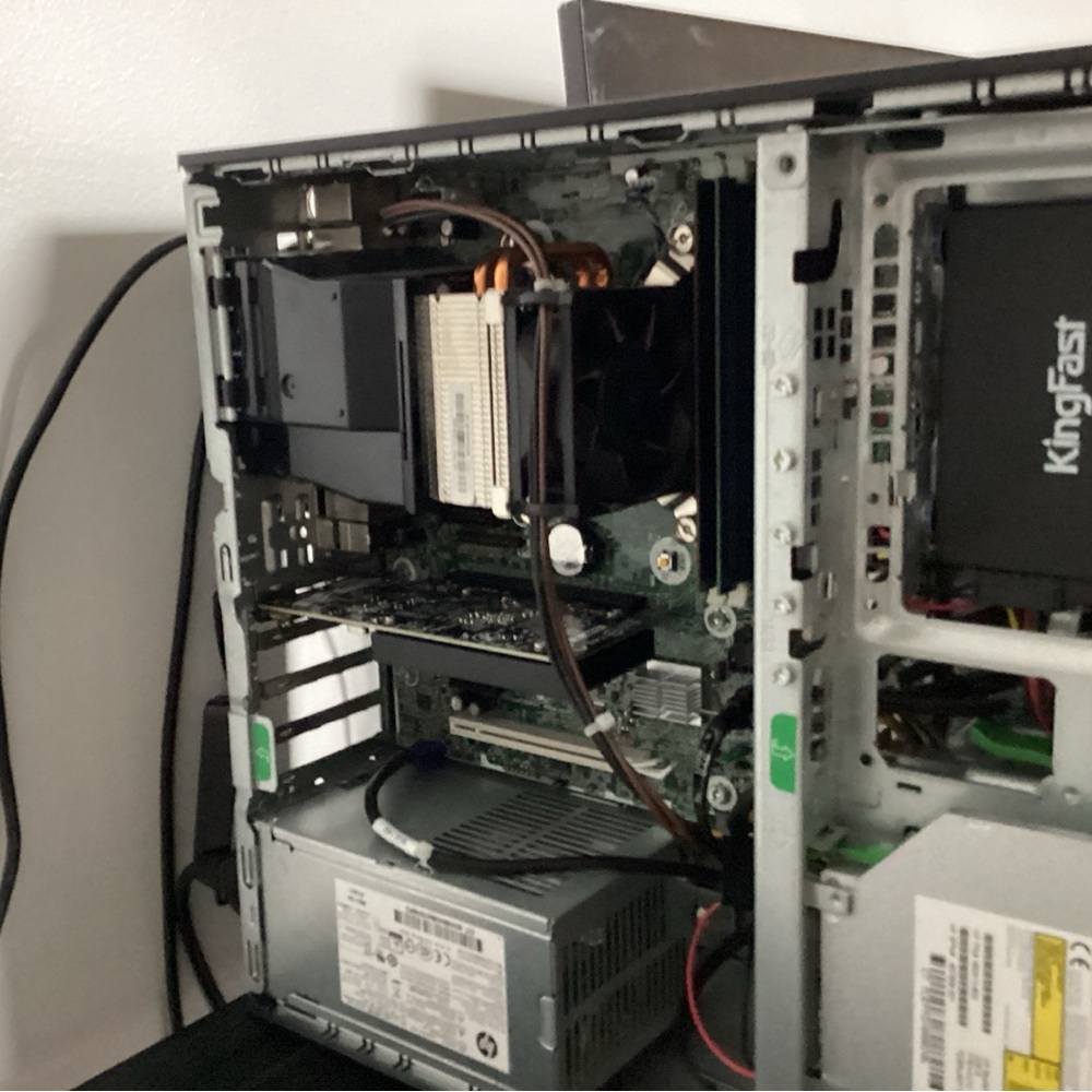 HP Desktop Computer Tower - Black and Silver
